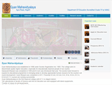 Tablet Screenshot of gyanmahavidhyalaya.com